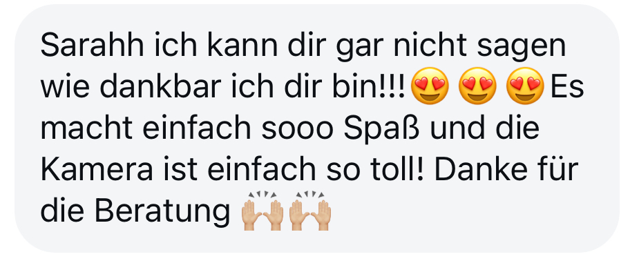 Feedback Tierfotografieschule Caro
